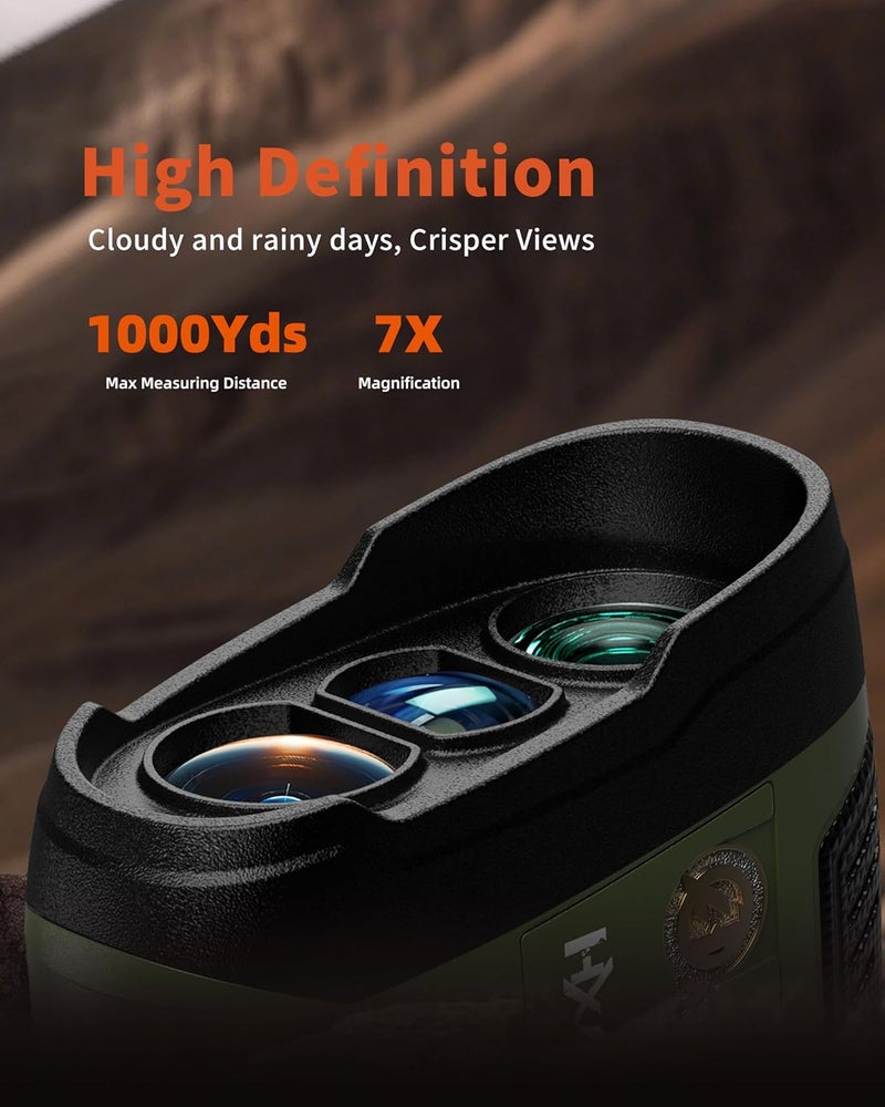 AOFAR HX1000 Range Finder for Hunting Archery, 1000 Yards with Angle and Horizontal Distance, Shooting Rangefinder for Rifle. Range, Scan, Speed Mode for hunter. Waterproof - Image 3